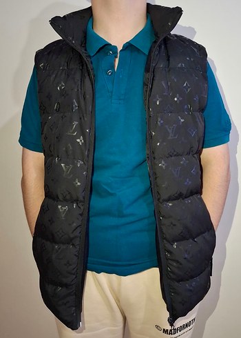 Erkek Siyah Fermuarlı Kolsuz Mont - Görsel 3