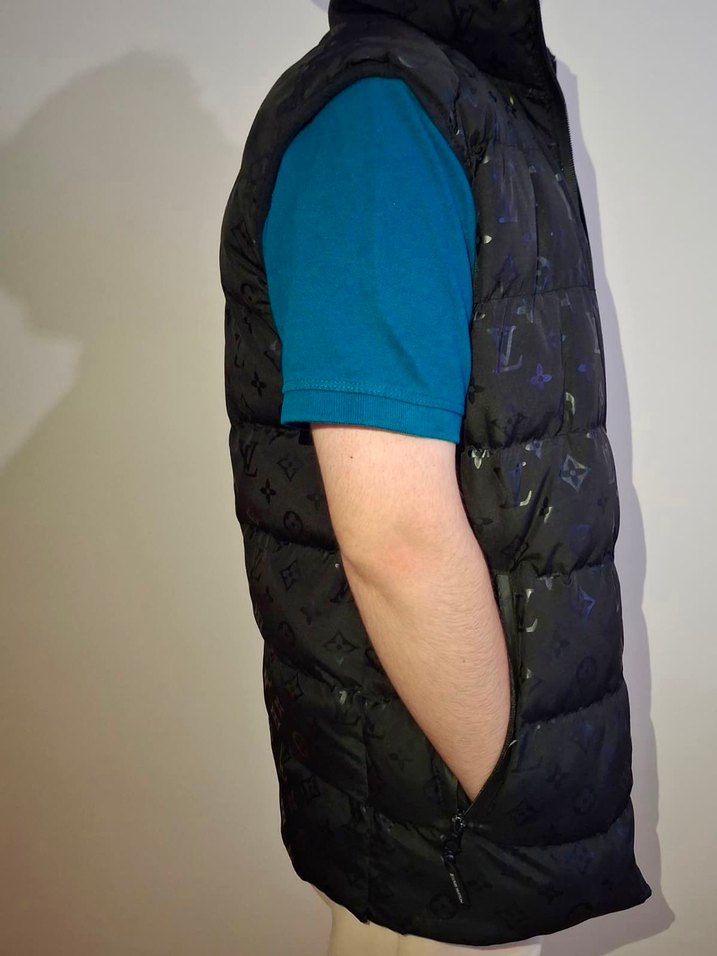 Erkek Siyah Fermuarlı Kolsuz Mont - Görsel 4