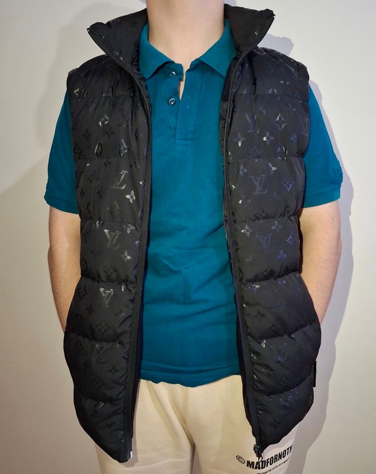 Erkek Siyah Fermuarlı Kolsuz Mont - Görsel 3