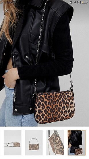 Bershka leopar çanta