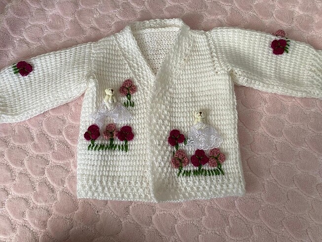 Diğer Bebek örme hırka şapka takım