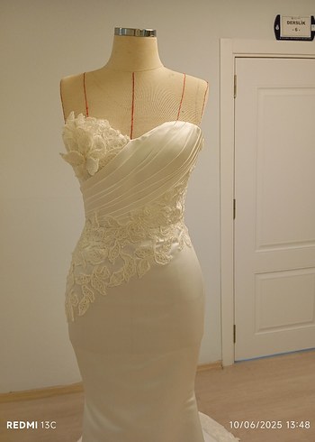 Straplez Beyaz Denizkızı Gelinlik - Görsel 7