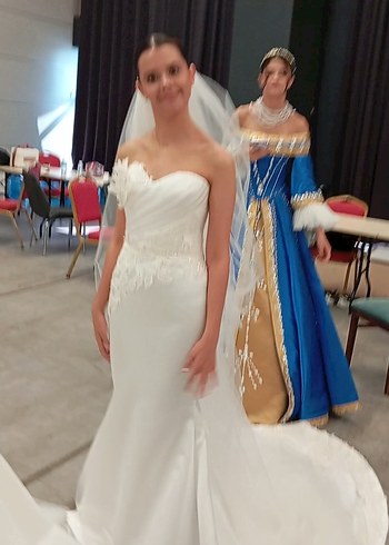 Straplez Beyaz Denizkızı Gelinlik - Görsel 8