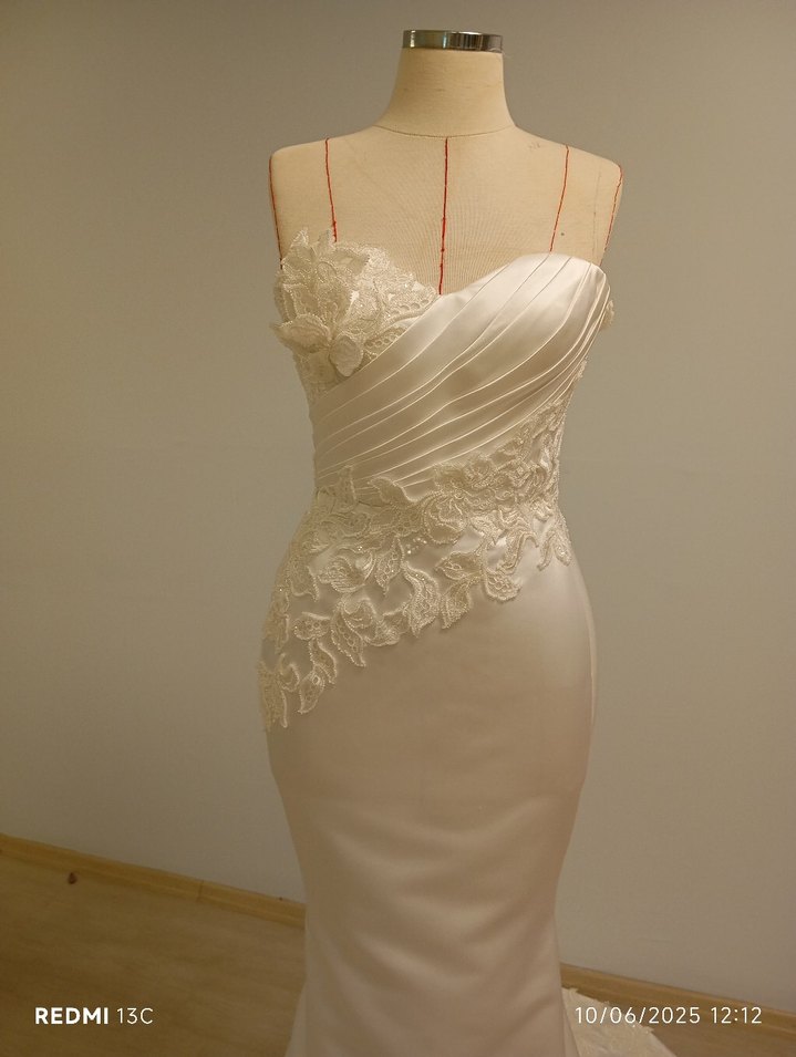 Straplez Beyaz Denizkızı Gelinlik - Görsel 4