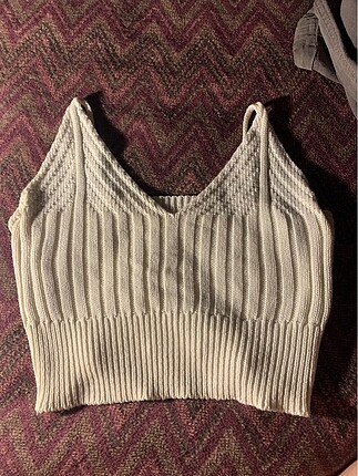 Örme askılı crop