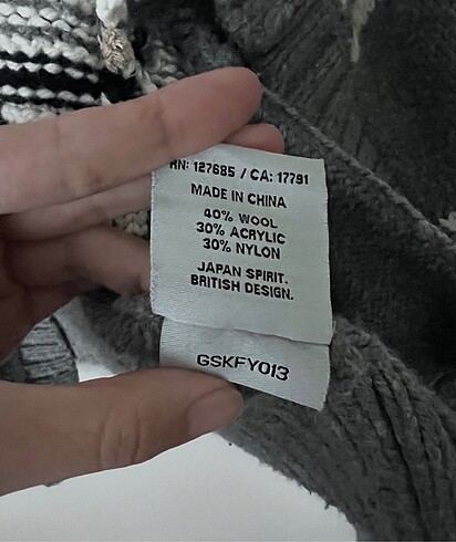 s Beden Superdry uzun yün etnik desenli hırka
