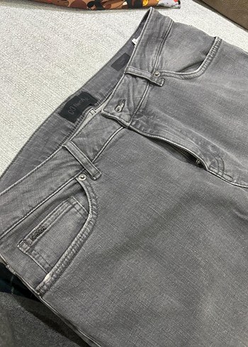 Network marka Slim Fit Gri Renk Kot Pantolon - Görsel 2