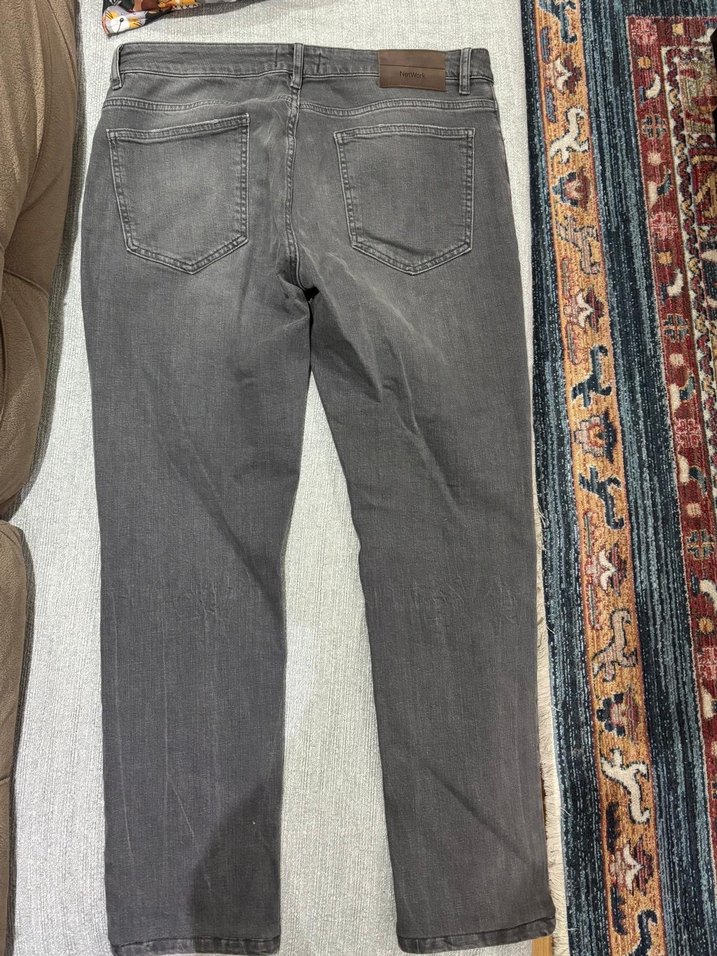 Network marka Slim Fit Gri Renk Kot Pantolon - Görsel 4