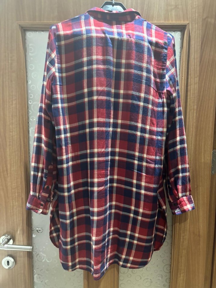 ZARA Marka Uzun Kollu Kadın Gömlek - Görsel 5