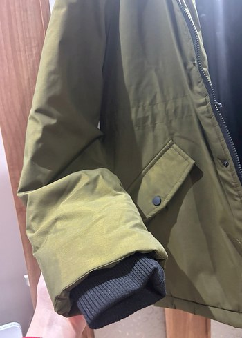 Yurtdışından Alındı Kürk Şapka Detaylı Haki Erkek Günlük Mont - Görsel 9