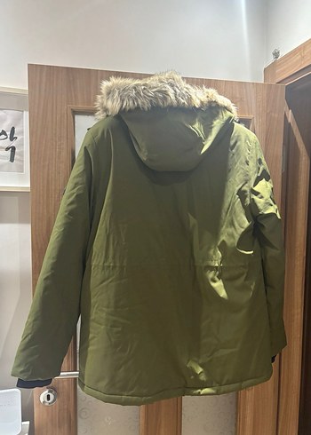 Yurtdışından Alındı Kürk Şapka Detaylı Haki Erkek Günlük Mont - Görsel 2