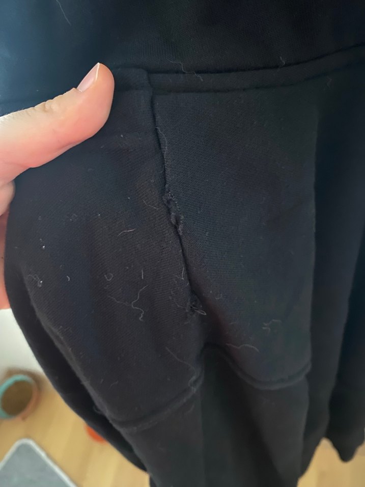 H&M Marka Siyah Fermuarlı Kadın Sweatshirt - Görsel 5