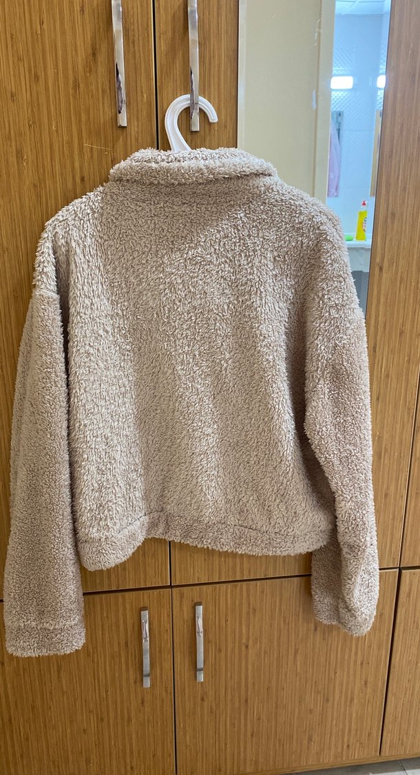 Düğmeli Kahverengi Kadın Midi Mont - Görsel 4