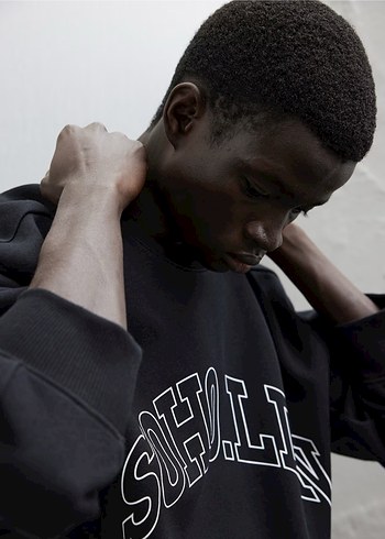 H&M ERKEK İŞLEMELİ SWEATSHİRT - Görsel 3