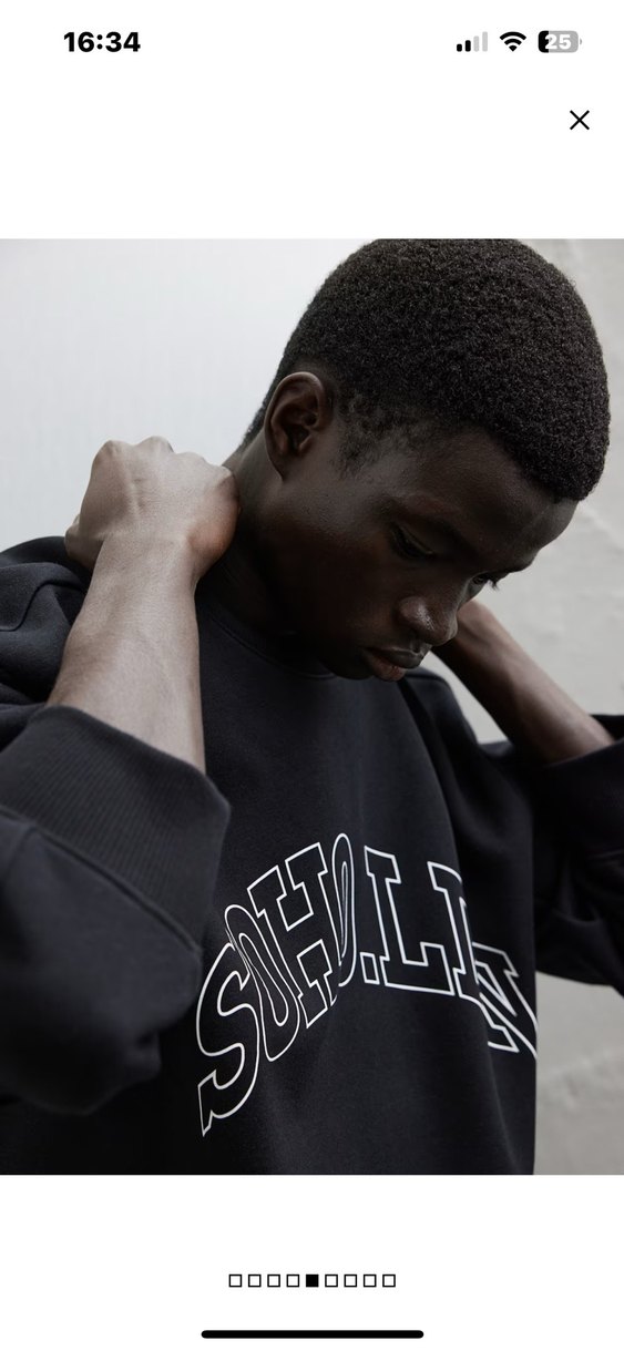 H&M ERKEK İŞLEMELİ SWEATSHİRT - Görsel 3