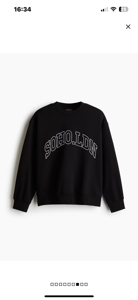 H&M ERKEK İŞLEMELİ SWEATSHİRT - Görsel 4