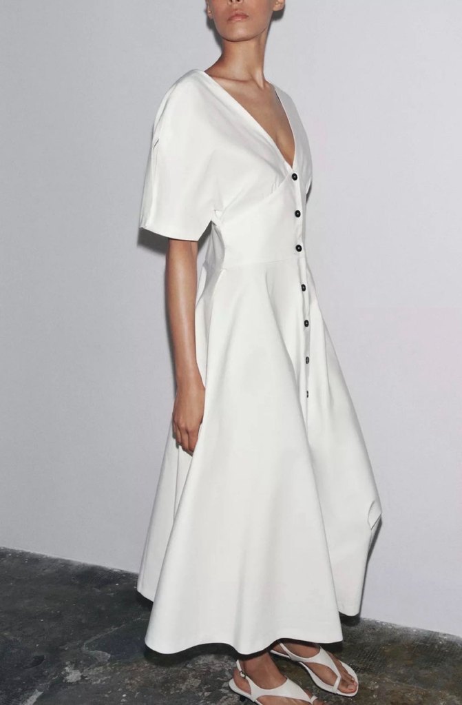 ZARA ZW COLLECTION UZUN ELBİSE - Görsel 2