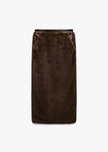 Zara ZARA LIMITED EDITION SUNİ KURK ETEK
