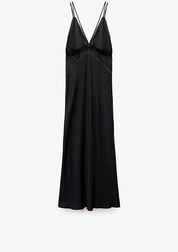s Beden gri Renk ZARA ZIMBALI ELBİSE-LIMITED EDITION