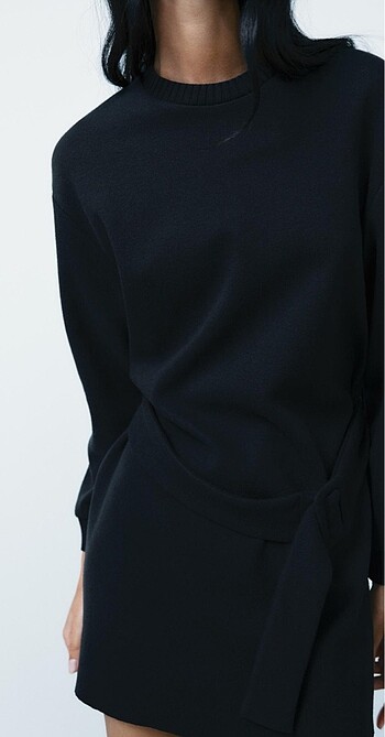 Zara ZARA KEMERLİ ELBİSE