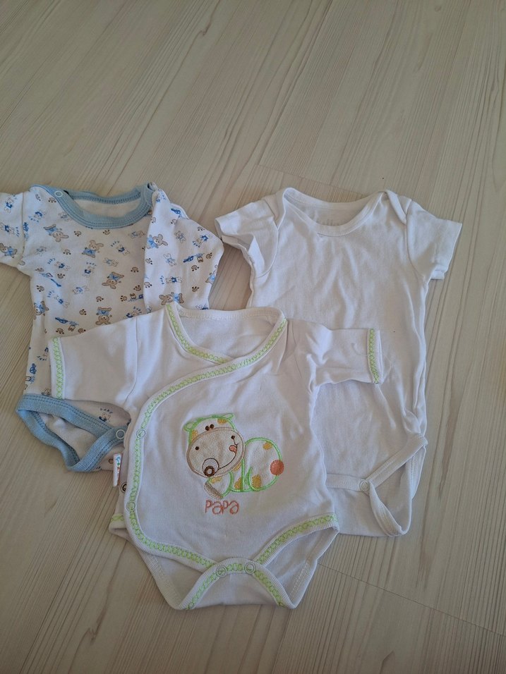 Bebek Erkek Pamuklu Beyaz Hastane Kıyafeti - Görsel 3