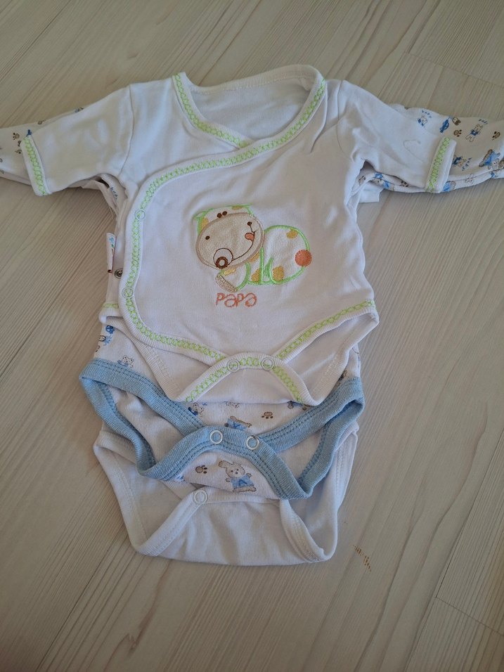 Bebek Erkek Pamuklu Beyaz Hastane Kıyafeti - Görsel 2