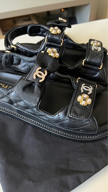 40 Beden Siyah ithal chanel sandals