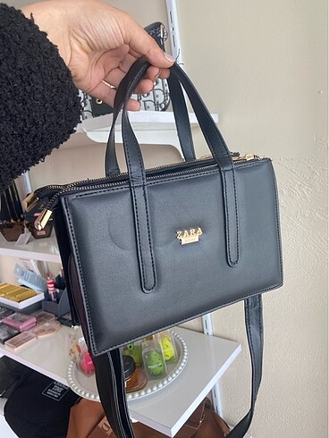 Zara model 3 bölmeli çanta