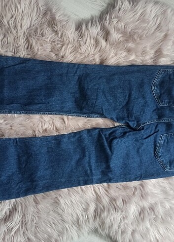 38 Beden lacivert Renk Flare paca kot pantolon