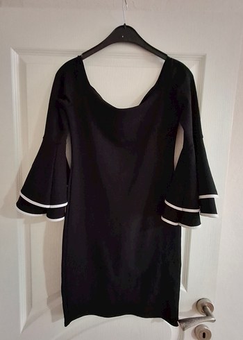 Kadın Siyah Uzun Kollu Kalem Elbise - Görsel 6