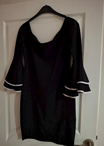 Kadın Siyah Uzun Kollu Kalem Elbise - Görsel 5