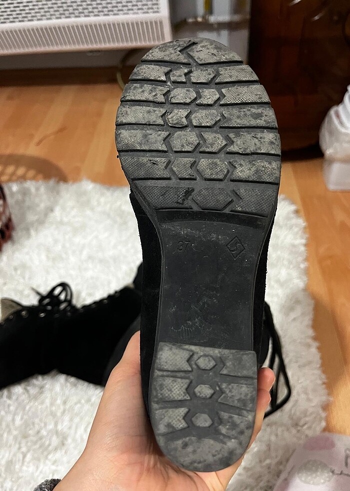 Siyah topuklu çizme bot - Görsel 4