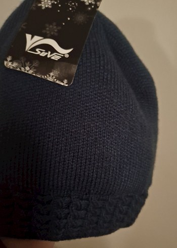 Kadın Mavi Gri Örgü  Bere - Görsel 4