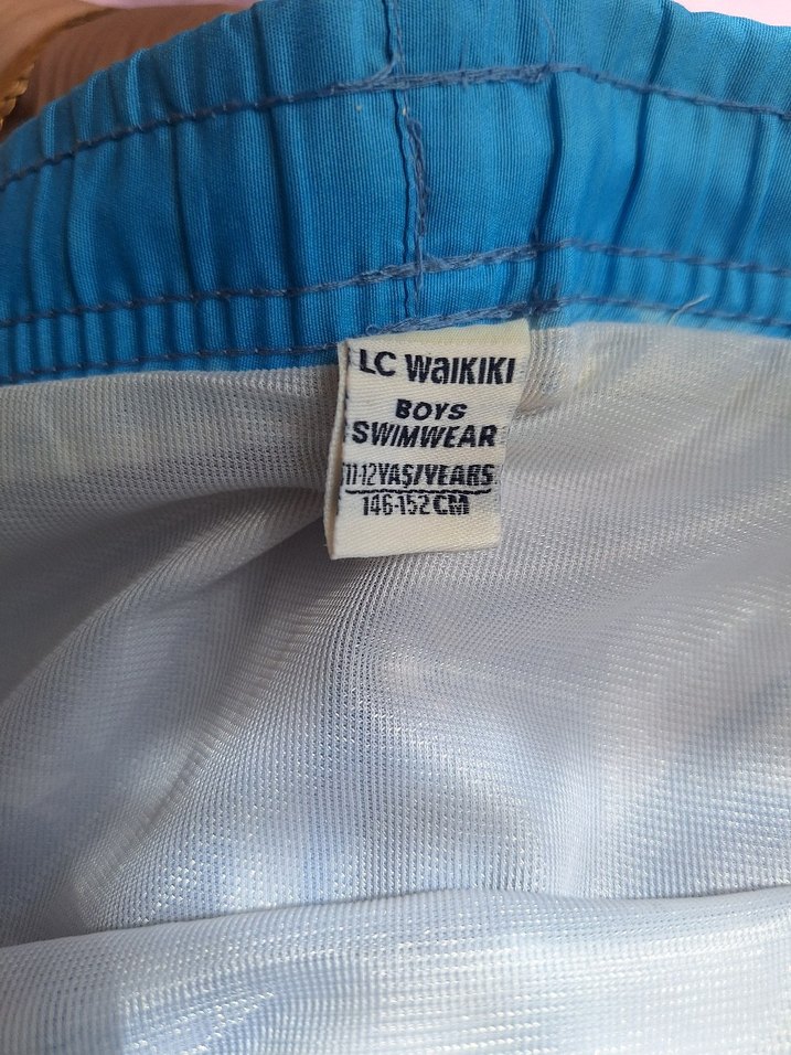 LC Waikiki Mavi Mini Bağcıklı Erkek çocuk Deniz Şortu - Görsel 3