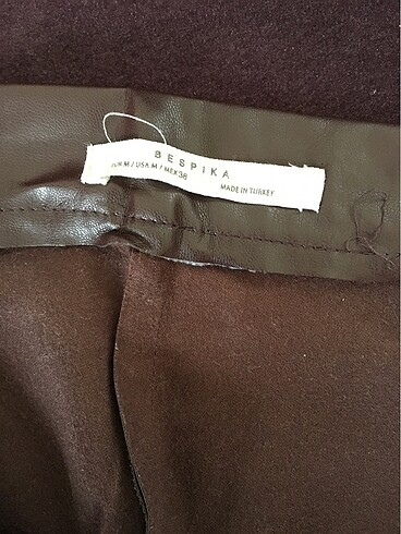 Acı kahve deri pant - Görsel 5