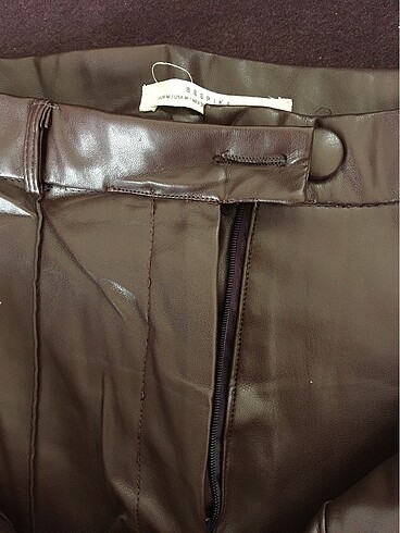 Acı kahve deri pant - Görsel 6
