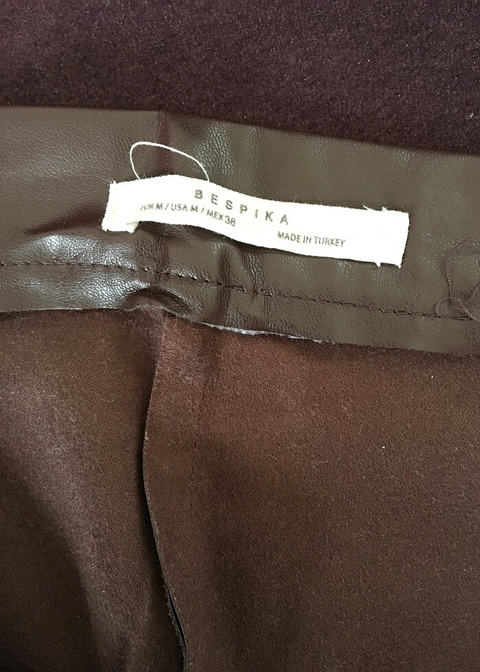 Acı kahve deri pant - Görsel 5