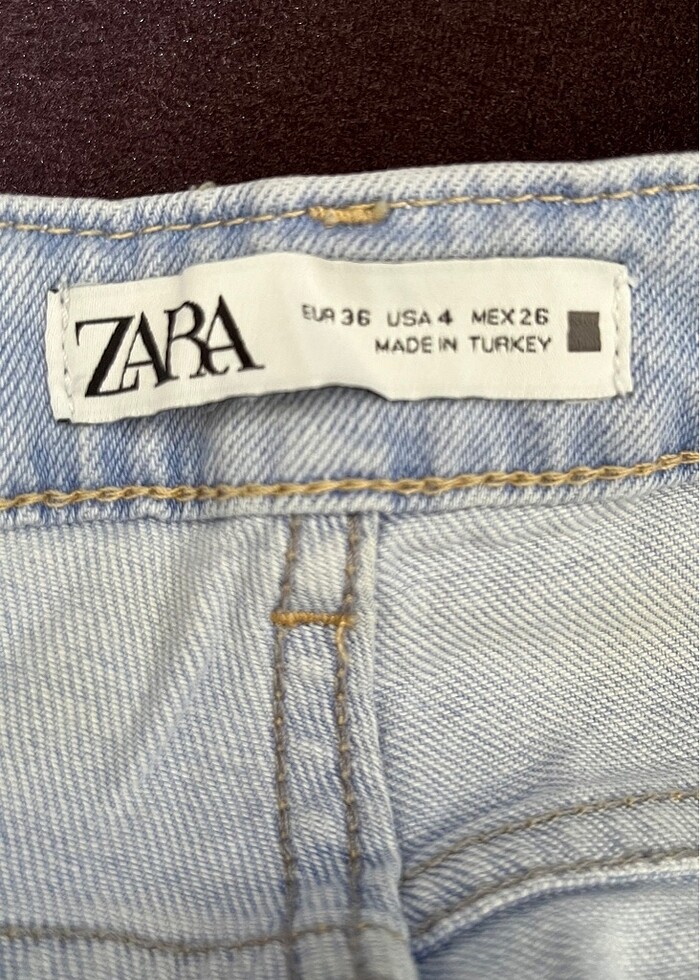 Zara paçası yırtmaç jean - Görsel 2