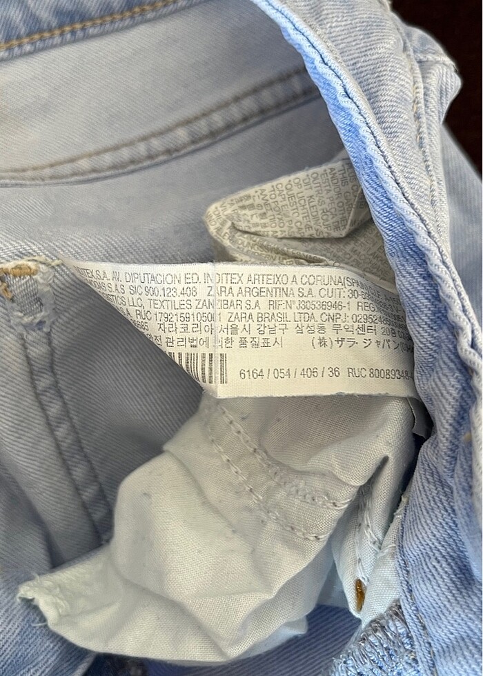 Zara paçası yırtmaç jean - Görsel 3