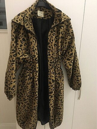 Leopar Desenli Trençkot