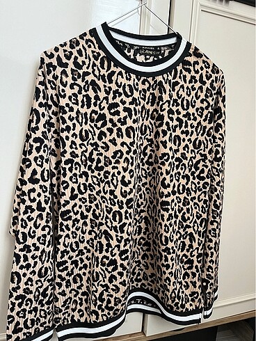 Leopar desenli bluz