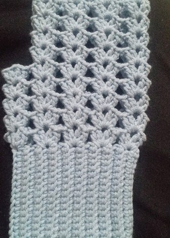 Gri Örgü Kadın Eldiveni - Görsel 2