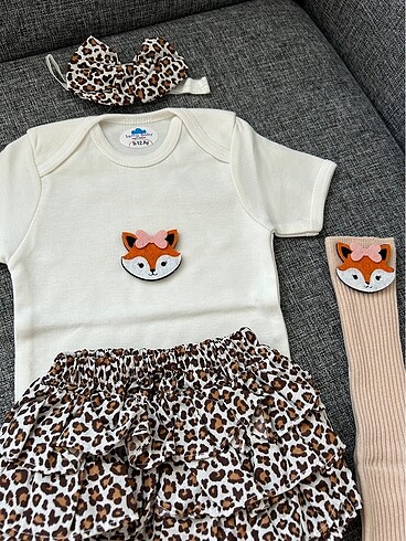 Zara Kız bebek leopar takım