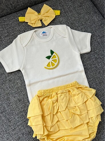 Zara Kız bebek limon takım