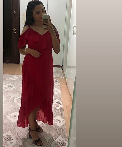 xl Beden Kırmızı elbise