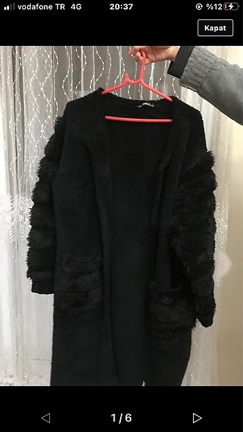 Peluş hırka kaban
