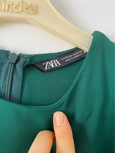 xs Beden yeşil Renk Zara Elbise