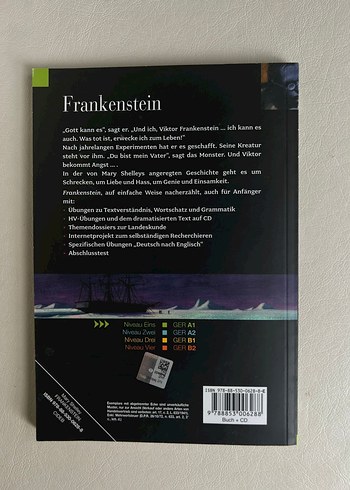 Frankenstein - Mary Shelley,orjinal ,Almanca