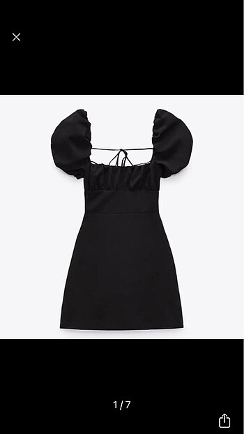Zara Sırt Dekolteli Siyah Mini Elbise