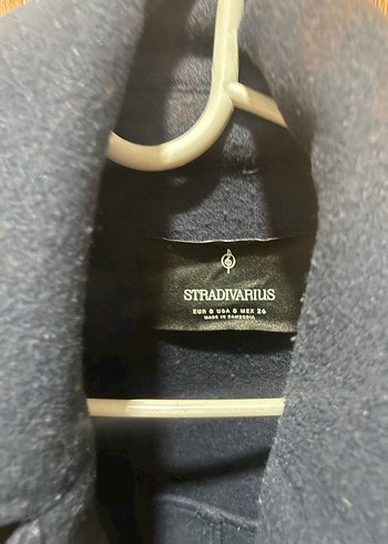 Lacivert Midi Kadın Yün Kaban - Görsel 3